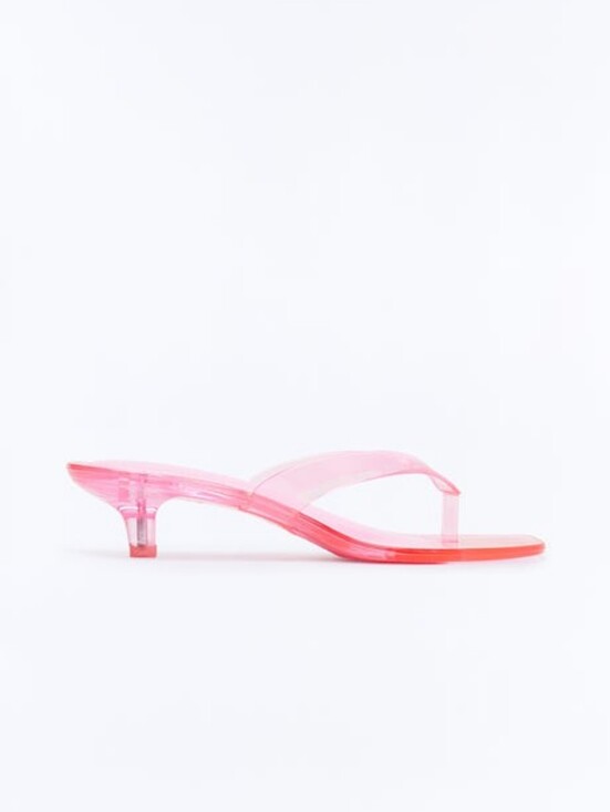 Fashion Nova Shoes - Jelly Thong Kitten Heel Size 10